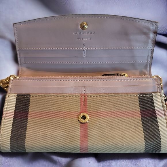 BURBERRY Exploded Check Pattern Leather Continental Wallet in EUC with COA - Picture 7 of 15